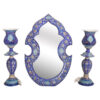 Persian Copper Mirror Frame & Candlesticks Set – Minakari Design