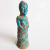 Historical Persian Elamite Women Blue Pottery Figurine