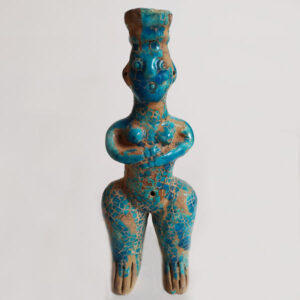 Persian Blue Pottery Female Amlash Idol