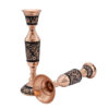 Engraved Persian Copper Mirror Frame & Candlesticks Set – Ghalamzani
