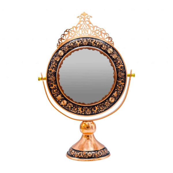 Ghalamzani Copper Mirror & Candlestick