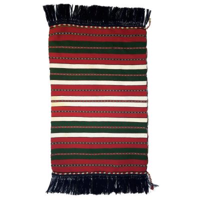Authentic Persian Jajim Flat-Woven Striped Rug Barbod