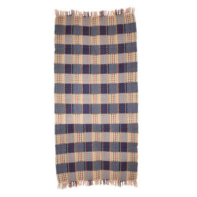 Authentic Persian Jajim Flat-Woven Striped Rug Bita