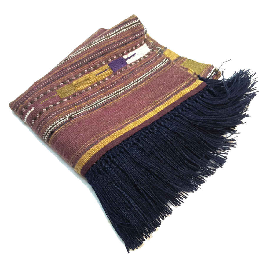 Authentic Persian Jajim Flat-Woven Striped Rug Tabassom