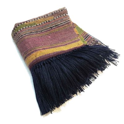 Authentic Persian Jajim Flat-Woven Striped Rug Tamanna