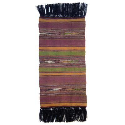 Authentic Persian Jajim Flat-Woven Striped Rug Tamanna