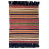 Authentic Persian Jajim Flat-Woven Striped Rug Taalia