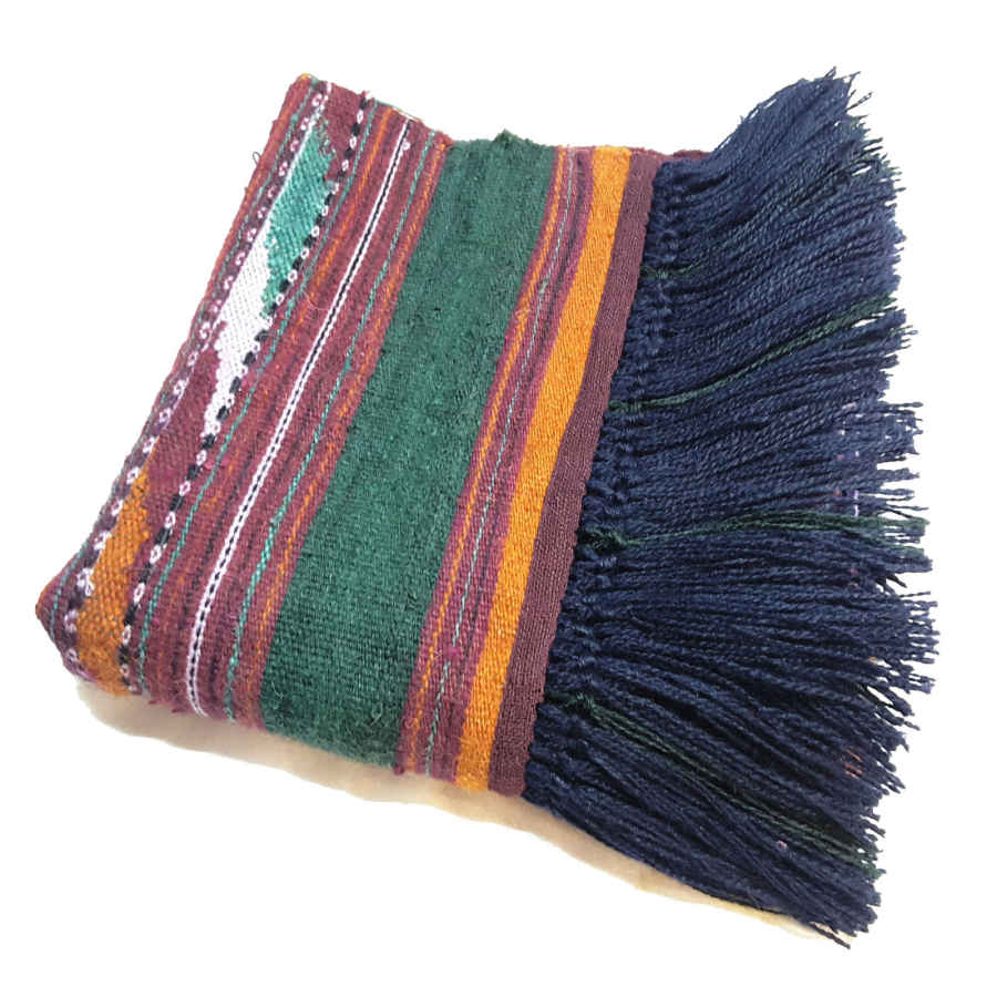 Authentic Persian Jajim Flat-Woven Striped Rug Vira