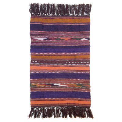 Authentic Persian Jajim Flat-Woven Striped Rug Aaron