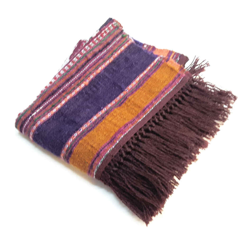 Authentic Persian Jajim Flat-Woven Striped Rug Aaron