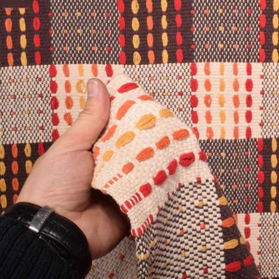 Authentic Persian Jajim Flat-Woven Striped Rug Vesta
