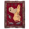 Persian Gabbeh Wool Rug Handwoven with Animal Motifs Lion