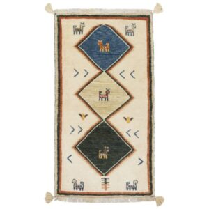 Handwoven Qashqai Iranian Gabbeh Runner Rug