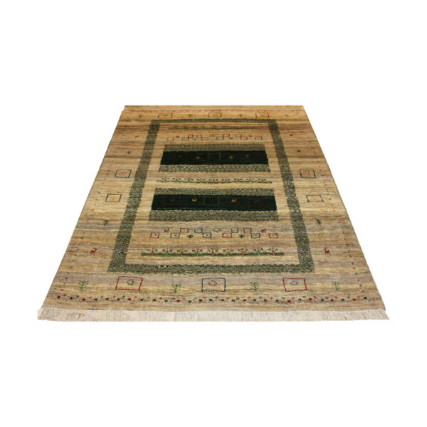 Handwoven Traditional Persian Gabbeh Rug Cream ShopiPersia