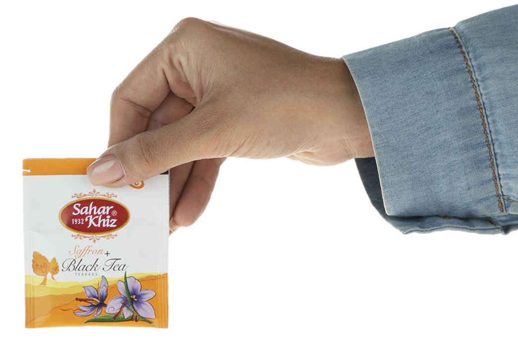 Saharkhiz Saffron Flavored Black Tea Bags (7 Packs) ShopiPersia