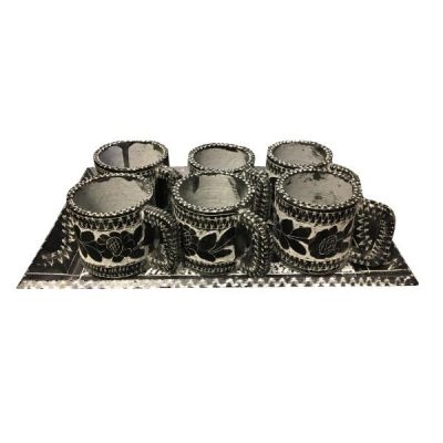 Handcrafted Persian Stone Tea & Coffee Set – Engraved Golsang