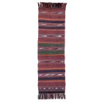 Authentic Persian Jajim Flat-Woven Striped Rug Vira