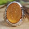 Islamic Yemeni Aqeeq Silver Ring for Men Ya Ghareeb ul Ghuraba