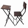 Set of Prayer Chair & Table for Salah or Namaz for Muslims Dark Brown
