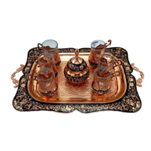 Ghalamzani Copper Persian Tea Set