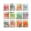 Antique Collection of 12 Iranian Qajar Stamps
