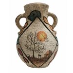 Handcrafted Decorative Persian Pottery Vase with Art Motif Golha