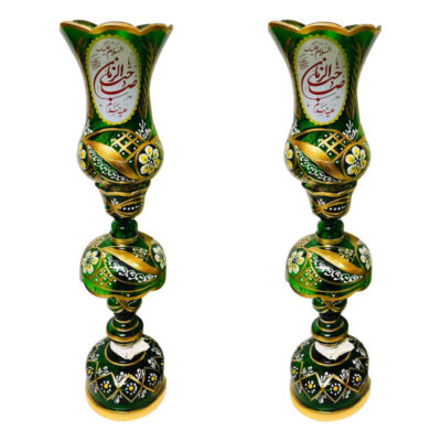 Persian Crystal Luster Lamp Traditional Laleh Shaped with Islamic Pattern