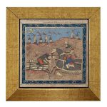 Decorative Persian Framed Tile – Shahnameh Inspired: Fight