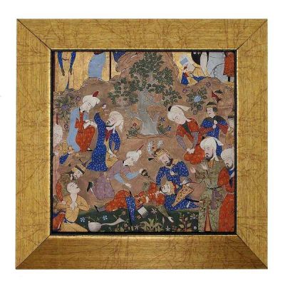 Decorative Persian Framed Tile – Shahnameh Inspired: Sobrana