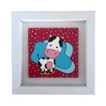 Decorative Ceramic Art Red Cow