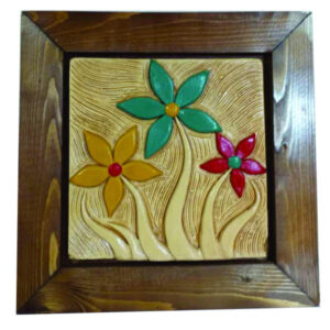 Iranian Pottery Wall hanging Frame Model Flower