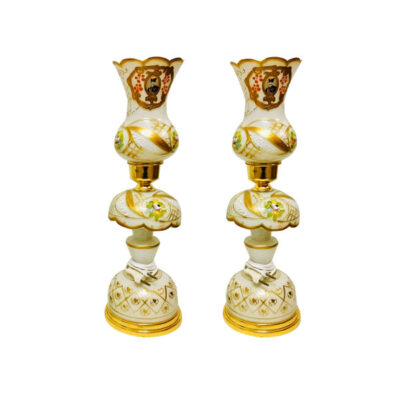 Persian Crystal Luster Lamp Traditional Laleh Shaped Shah Abbasi