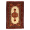 Persian Carpet Hand-Knotted with Medallion Design Beige Color