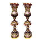 Persian Crystal Luster Lamp Traditional Laleh Shaped Birds