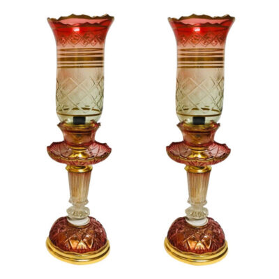 Persian Crystal Luster Lamp Traditional Laleh Shaped Avisa