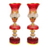 Persian Crystal Luster Lamp Traditional Laleh Shaped Rose