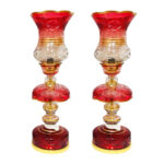 Persian Crystal Luster Lamp Traditional Laleh Shaped Rose