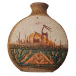 Mini Flower Pottery Vase with Art Motif, Suitable for Decor & Gift
