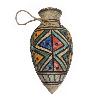 Handcrafted Decorative Persian Pottery Vase with Art Motif Sunrise