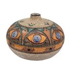 Handcrafted Decorative Persian Pottery Vase with Art Motif Dina