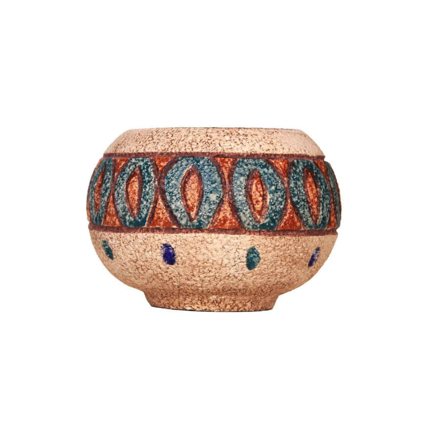 Handcrafted Decorative Persian Pottery Vase with Art Motif Nature