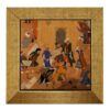 Decorative Persian Framed Tile - Shahnameh Inspired: Dimond
