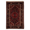 Persian Wool Carpet Hand-Knotted with Intricately Tribal Design Navy Blue