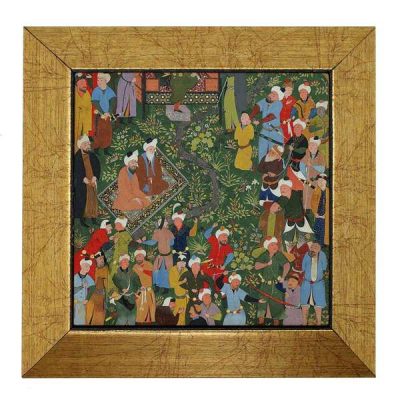 Decorative Persian Framed Tile – Shahnameh Inspired: Mania