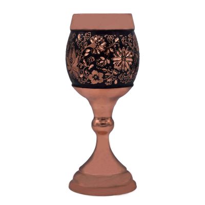 Set of Ghalamzani Copper Persian Pitcher & Cups