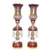 Persian Crystal Luster Lamp Traditional Laleh Shaped Purple