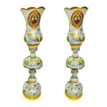 Persian Crystal Luster Lamp Traditional Laleh Shaped Shah Abbasi