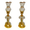 Persian Crystal Luster Lamp Traditional Laleh Shaped Golden