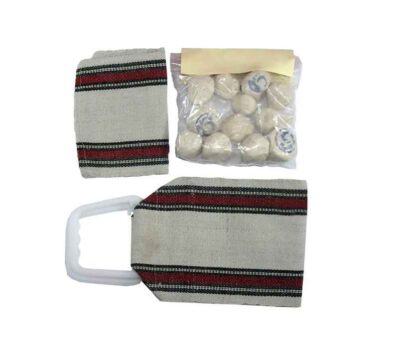 Sefidab – Set of Natural Iranian Roshor Face & Body Mask with Bath Mitt