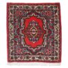 Persian Silk & Wool Blend Carpet Hand-Knotted with Intricately Medallion Red Design